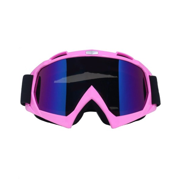 Ski / Snowboard and Other sports goggles, unisex, universal size, pink frame - multicolor lens, O1ROM